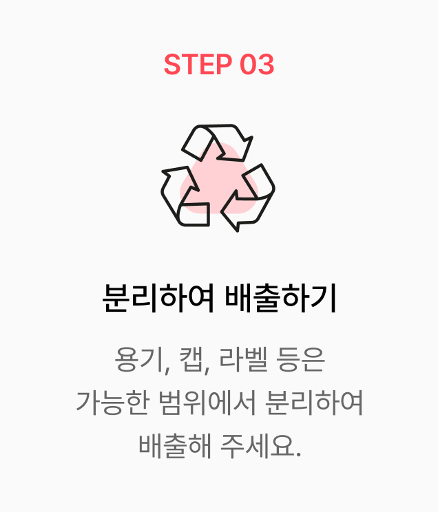 제품포장재 분리하여 배출하기 이미지